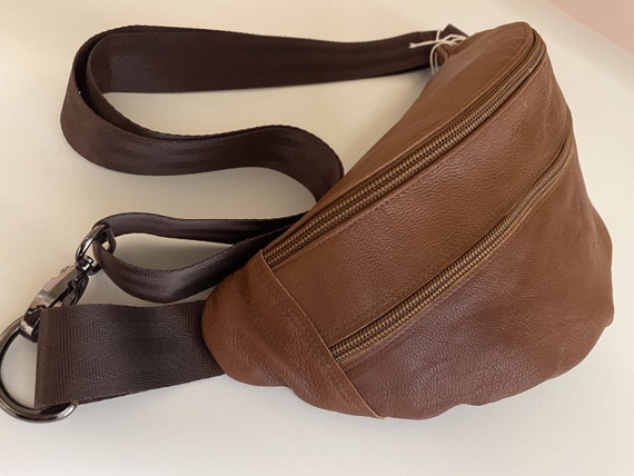 Leather Shoulder Bag Fanny Pack Women s men s Crossbody Bag