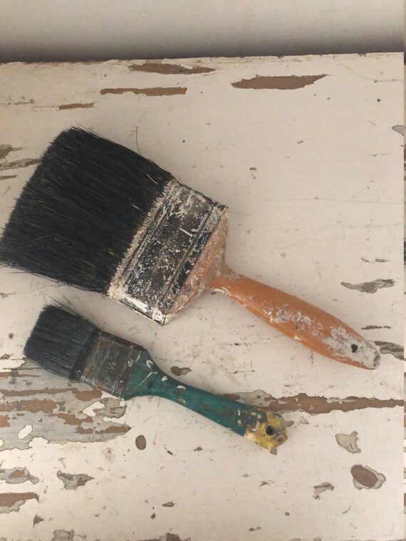 Two Vintage Paint Brushes House Painting Brush Etsy