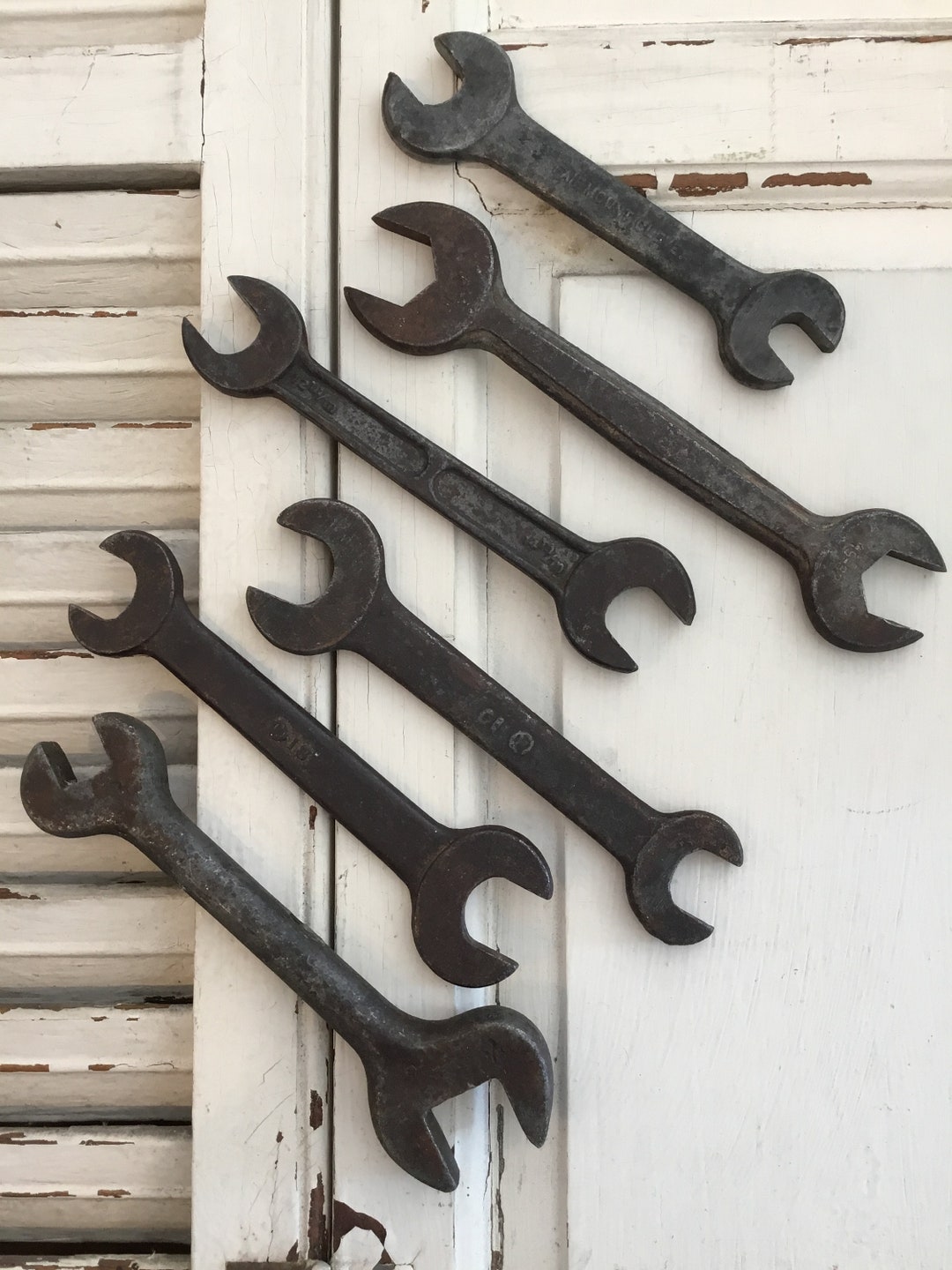 Six Medium Vintage Open End Wrenches Etsy