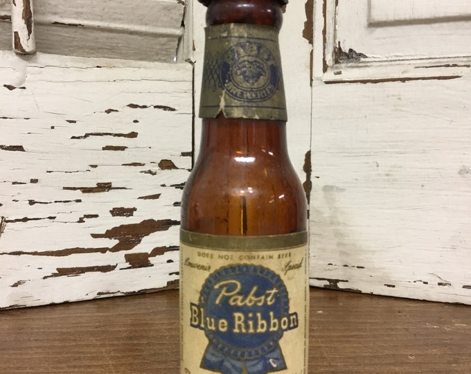 Vintage Mini Pabst Blue Ribbon Beer Bottle, Collectible Beer Bottle - Etsy