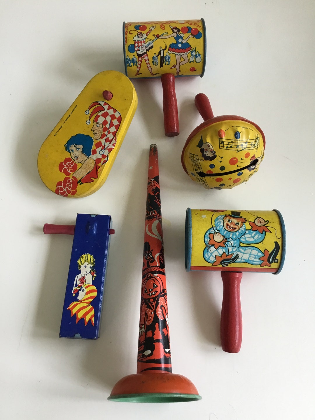 6 Vintage Noisemakers From the 1940's and 1950's Etsy
