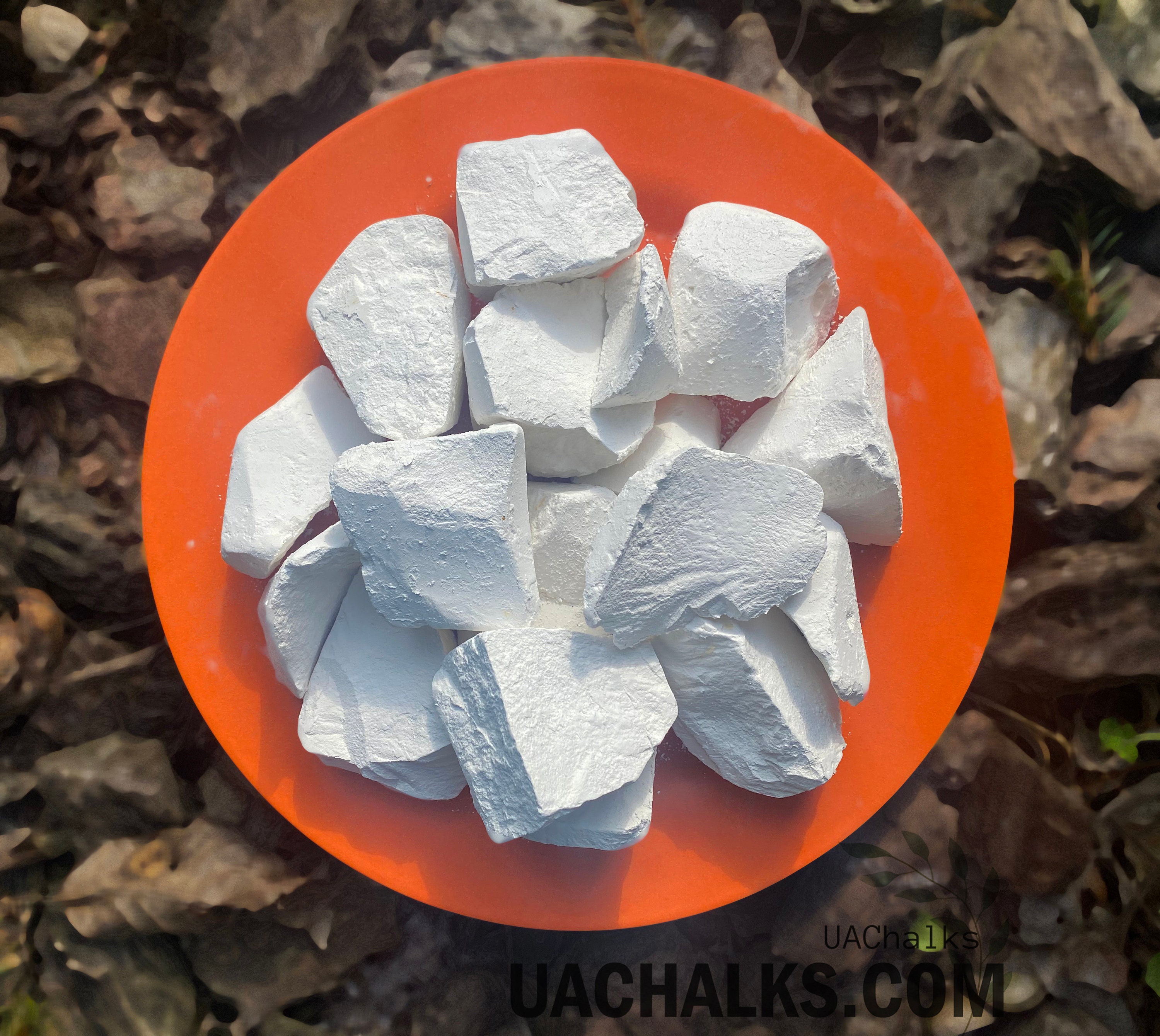 WHITE MOUNTAIN edible Chalk chunks (lump) natural for eating (food), 1 lb  (450 g)