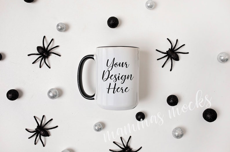 Download 15 OZ Coffee Mug Fall Mockup Halloween Coffee Mug Mockup ...