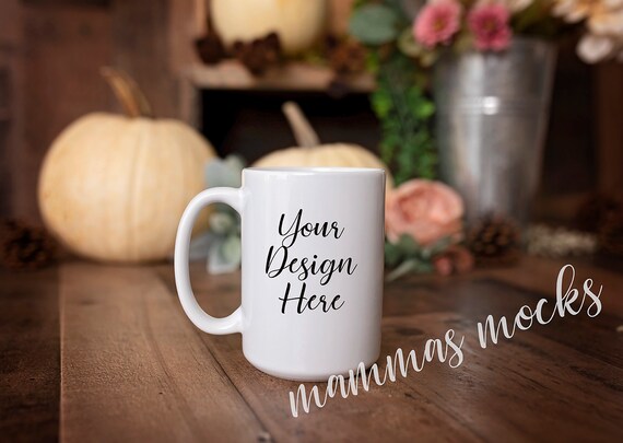 15 Oz Coffee Mug Fall Mockup Coffee Mug Mockup Etsy