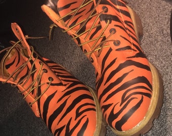 Tiger print boots