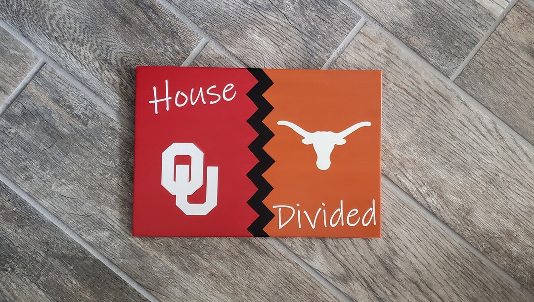 Officially Licensed House Divided Sign University of Texas Longhorns