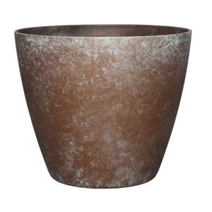Weathered Copper Planter - 8&quot; Diameter Pot, 7&quot; Tall - Plant Pots - Resin Planter - Outdoor Decor - Indoor Planter - Plant Gift