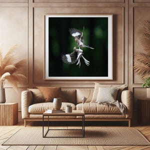 Mockingbird Turf War Photo Print: Radnor Lake Wildlife Art