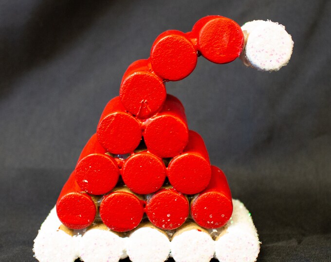 Wine Cork Santa Hat Etsy