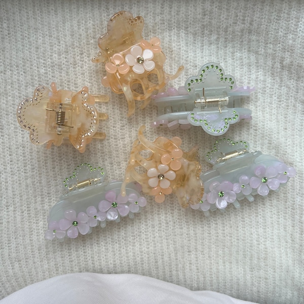 Tropical Flower Hair Clips