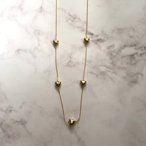 30” Gold Heart Vintage Necklace 1990s 2000s Claire’s
