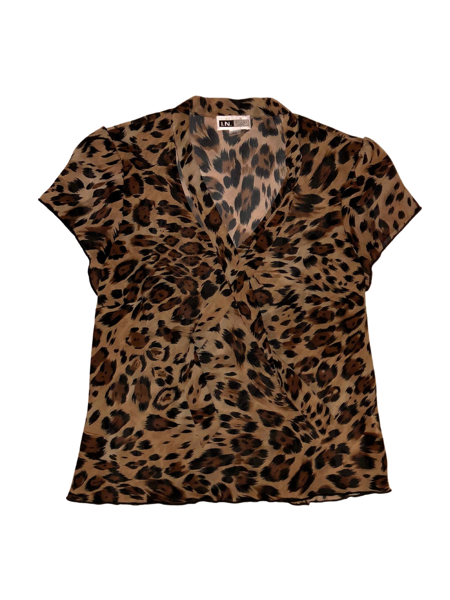 Vtg VT DOLCE & GABBANA EARLY 00s LEOPARD PRINT HALTER TOP 38