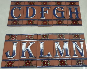 CLAY HOUSE LETTERS-_Ceramic Tile  (3X5 1/2)