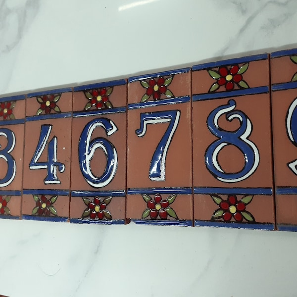 Tile House Numbers Etsy
