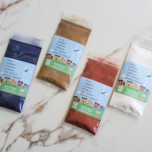 Conspec 8-oz. Mixed Colors Powdered Color for Concrete, Cement, Mortar, Grout, Plaster Blue,Brown,Red,White Colorant, Pigment