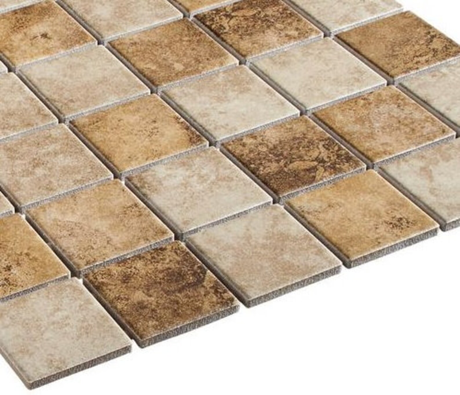 Shower Mosaic Floor and Wall Tile 2x2x12 desert Sand Etsy