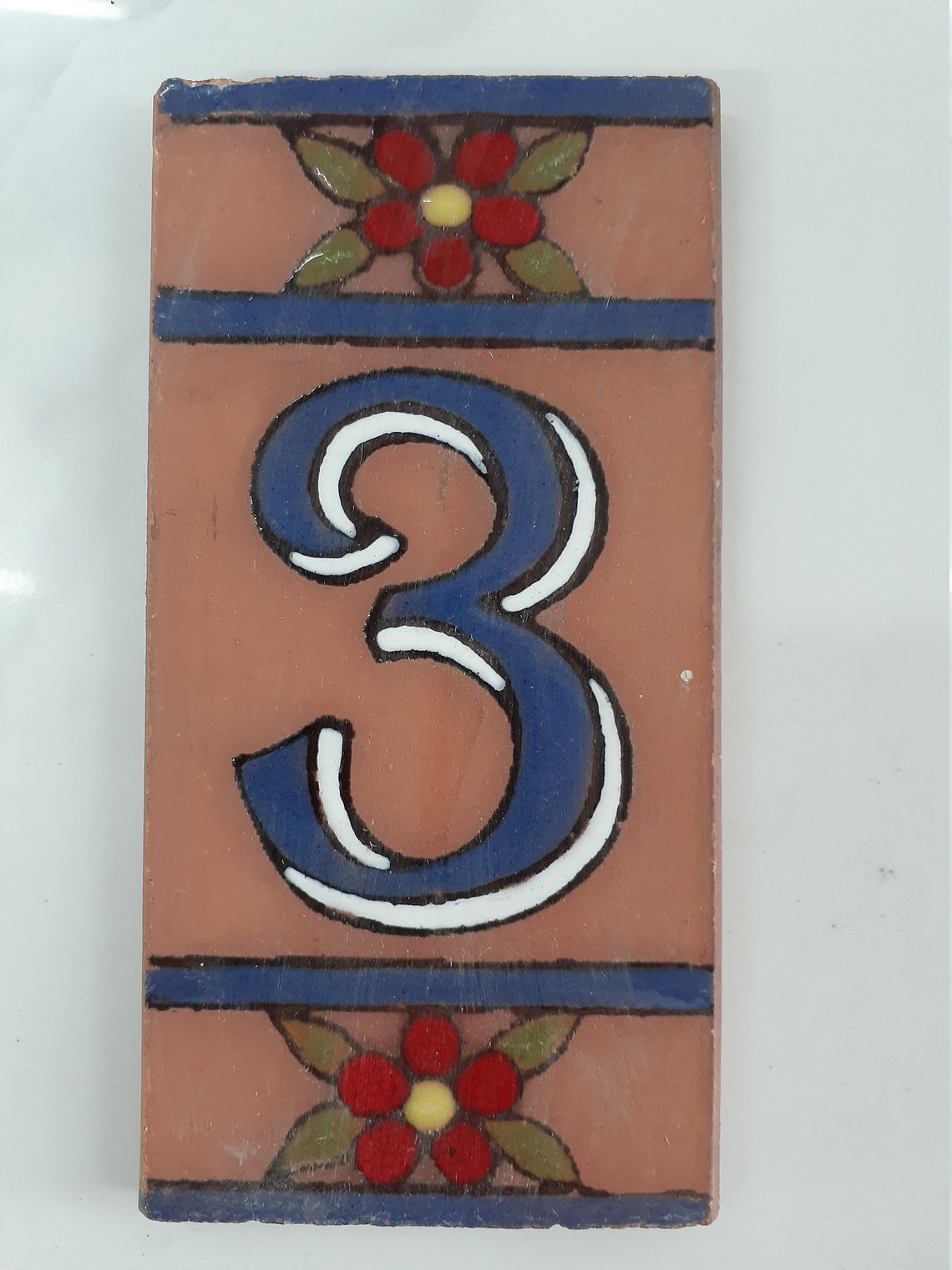 CLAY HOUSE NUMBERSCeramic Tile 3 X 5 1/2 in. Etsy
