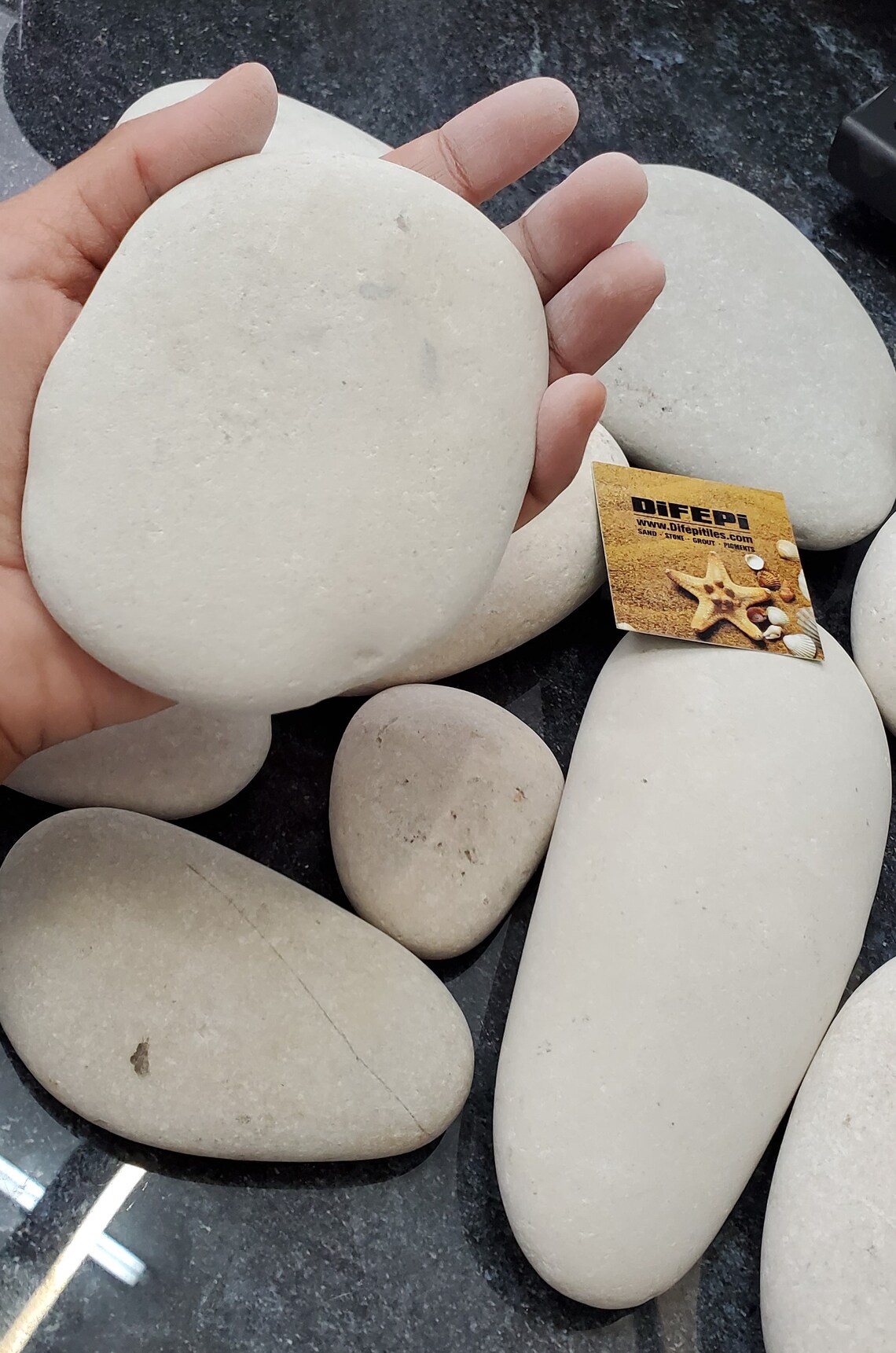 Decorative White Pebbles 3 5 7 Etsy