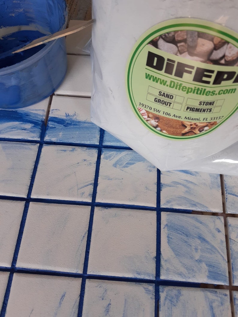 Blue King Grout -Pool Grout- (sanded grout & unsanded grout) Anti fungus-with sealer.Perfect grout for your pool tiles,and more. image 3