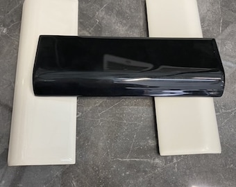 Mud Cap Bullnose- Trim 2x6 inches (White-Black -Biscuit)-Semi Gloss and Matte-Ceramic tile & Porcelain Tile