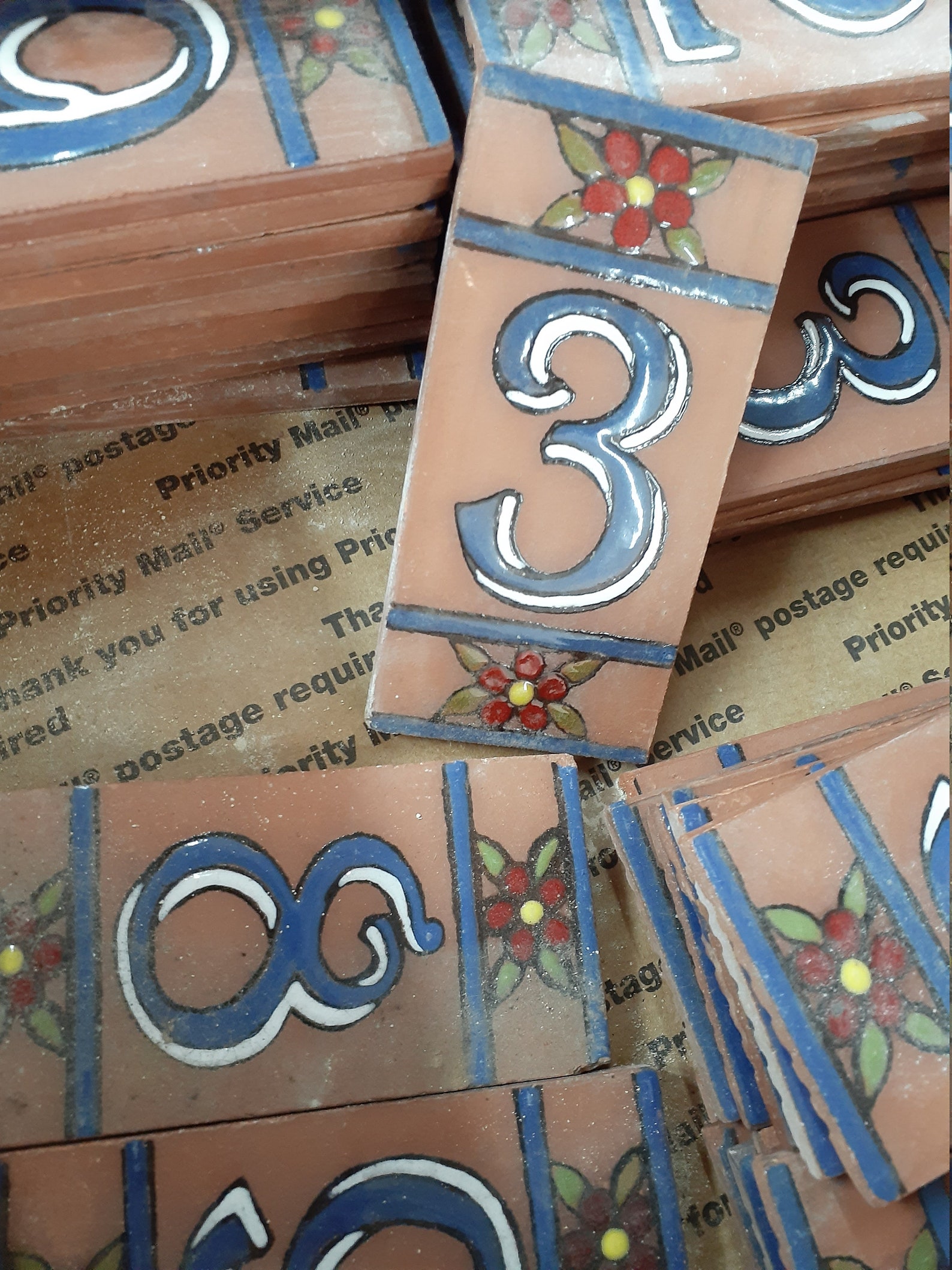 CLAY HOUSE NUMBERSCeramic Tile 3 X 5 1/2 in. Etsy