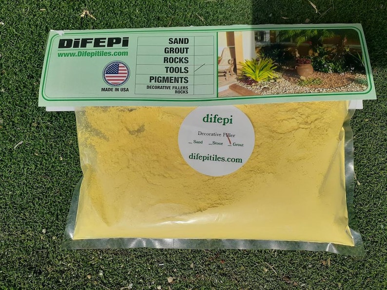 Mustard Grout (sanded grout & unsanded grout ).Anti fungus ,with sealer 1 LB SANDED