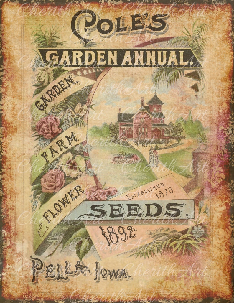 Vintage Garden and Flower Catalogues Craft Paper and Journal Etsy