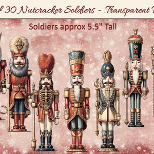 Soldados quebra-nozes de Natal - Transparent PNG - Download digital - 30 imagens individuais