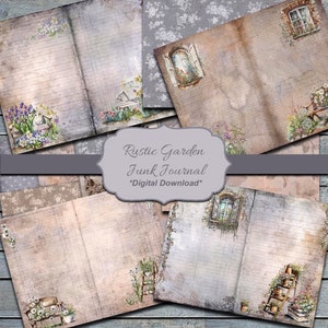 Rustic Garden Journal : A Whimsical  Junk Journal Kit Digital download - 35 Pages!