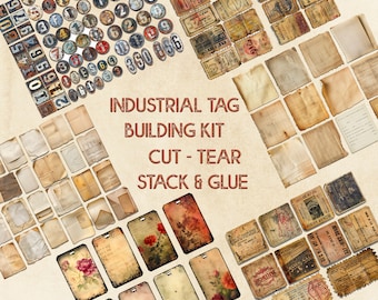 Vintage Tag Builder: 20 Pages of Grungy Ephemera Pieces & Printable Papers, Vintage Tags, Graph Paper, Tickets and Tin Tags for Crafting