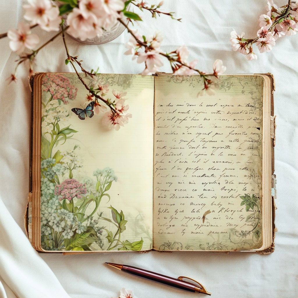 Floral Spring Journal Pages, Botanical Diary Inserts (digital Download ...