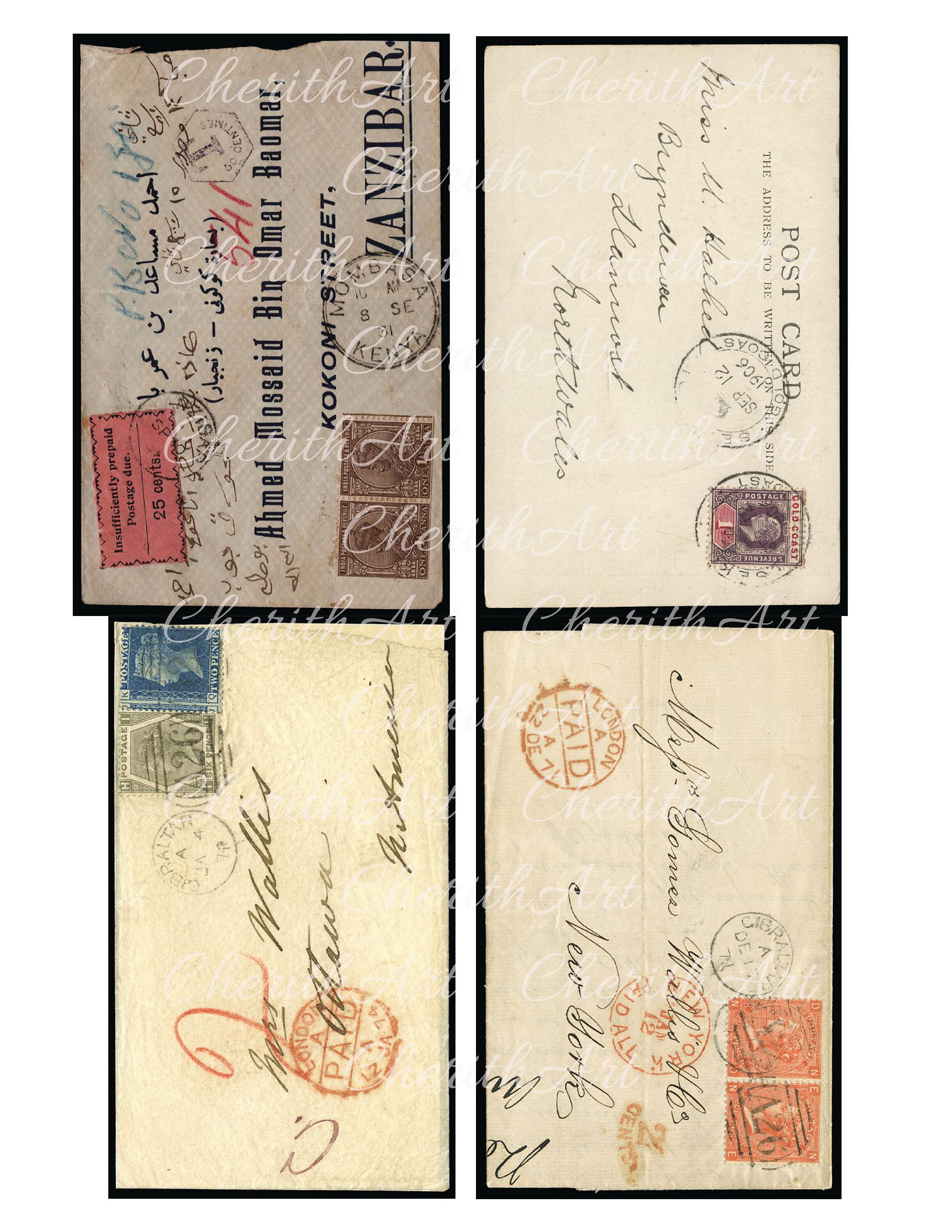 Vintage Stamp Ephemera – Printable Postage Collection (digital Download ...