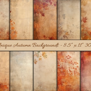 Grungy Autumn Background Papers - digitale scrapbooking - Distressed Autumn Journal Papers - mannelijk thema - Autumn Junk Journal