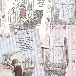 Vintage Classic Pooh Nursery Prints. Instant Digital Download. Winnie the Pooh Wall Art
