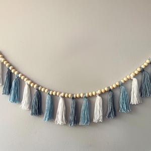 Baby Blue Tassel Garland