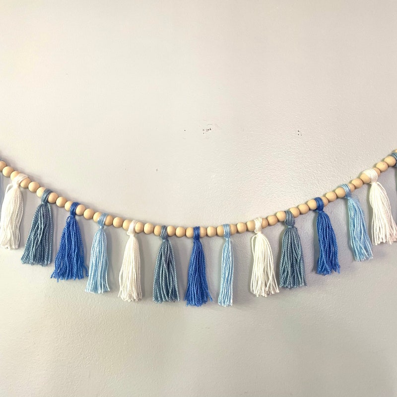 Blue Beaded Garland w/ Tassels main image 0