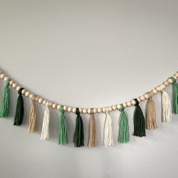 Sage Green Tassel Garland