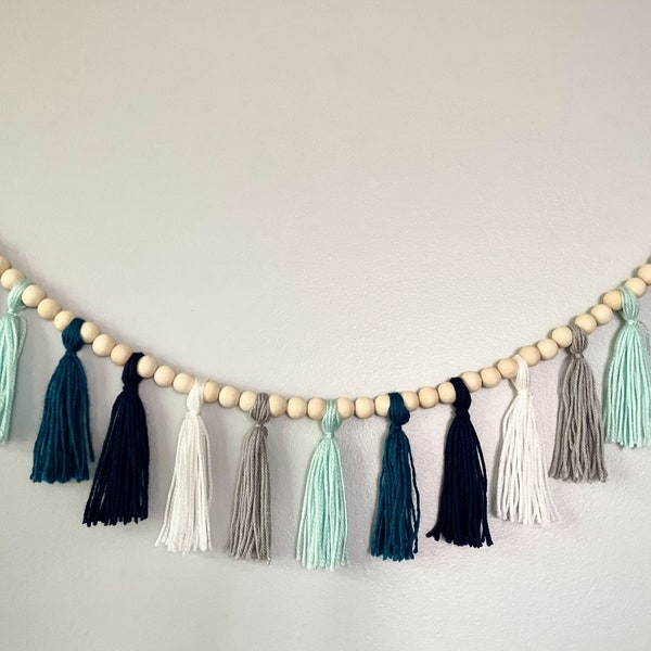 Blue Tassel Garland Etsy