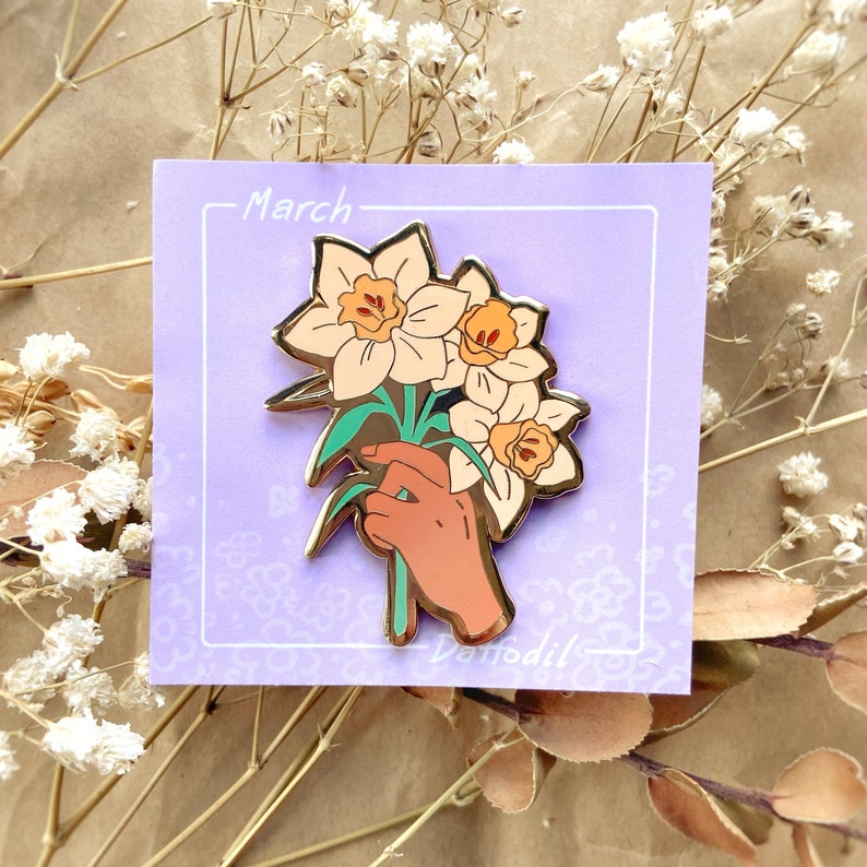 Birth Month Flower Enamel Pins image 8