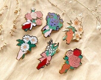 Birth Month Flower Enamel Pins