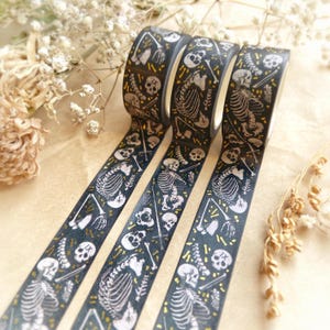 Bones Gothic Gold Foil Decorative Washi Tape