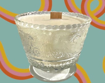 Vintage glass candle