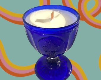 Vintage glass candle