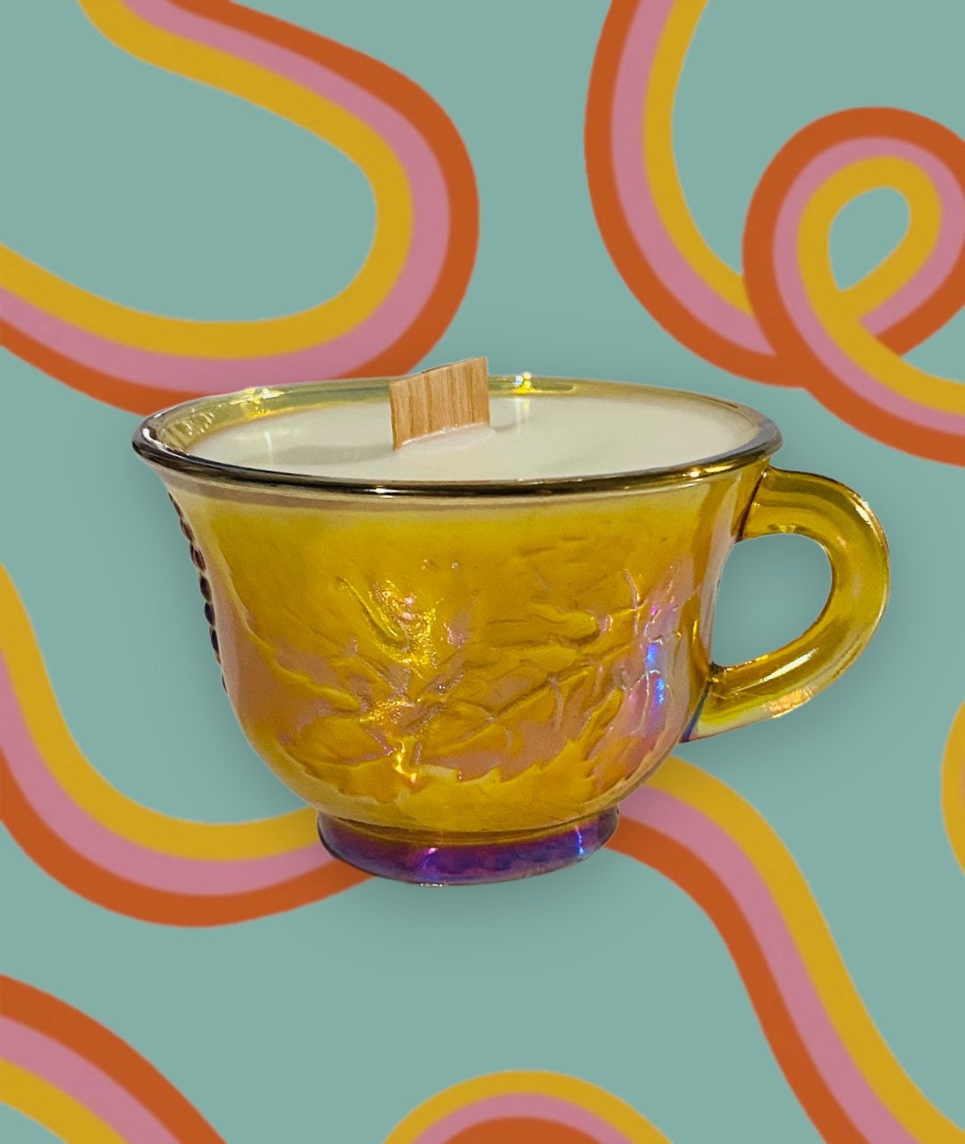 Vintage Glass Candle Etsy