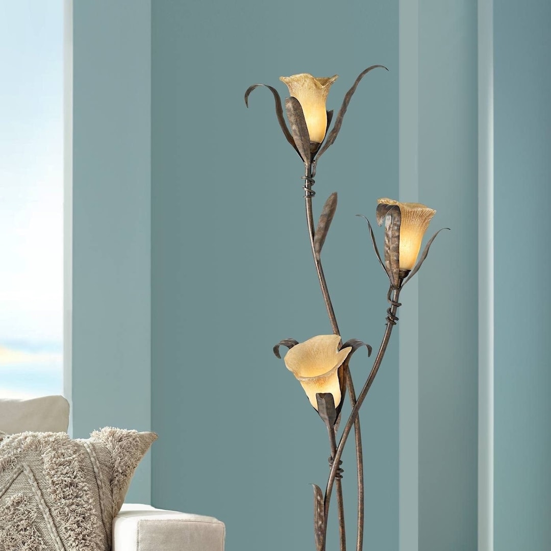 Rose Floor Lamp I Reading Floor Lamp Art Deco Floor Lamp Etsy