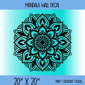 Mandala Wall Decal, yoga studio decor, Mandala wall decor, Mandala wall sticker, boho decor, meditation decal