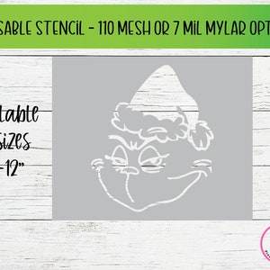 Christmas meanie face stencil | SHIPS FAST| cookie stencil | stencil for painting | silkscreen or mylar stencil | reusable stencil