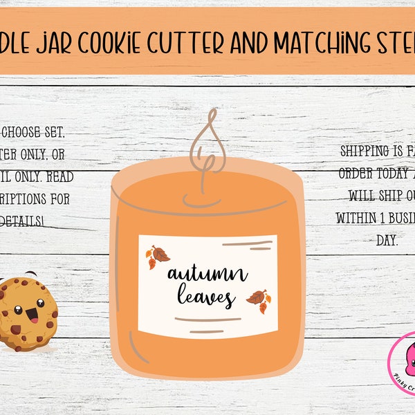 Candle Jar Stencil Etsy