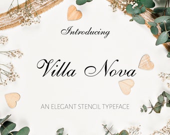 Cursive font svg calligraphy script, Villa Nova, fuente stencil, fuente cricut, fuente cursiva, fuente svg, fuente svg, fuente cursiva svg