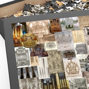 Orgeln der Welt Collage Puzzle - 500 Teile / Musikgeschichte, Kirchenmusiker / Architektur Geschenkidee